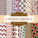Vintage Brown Digital Paper DP920 - Digital Paper Shop