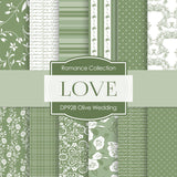 Olive Wedding Digital Paper DP928 - Digital Paper Shop