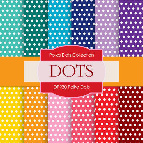 Polka Dots Digital Paper DP930 - Digital Paper Shop - 1