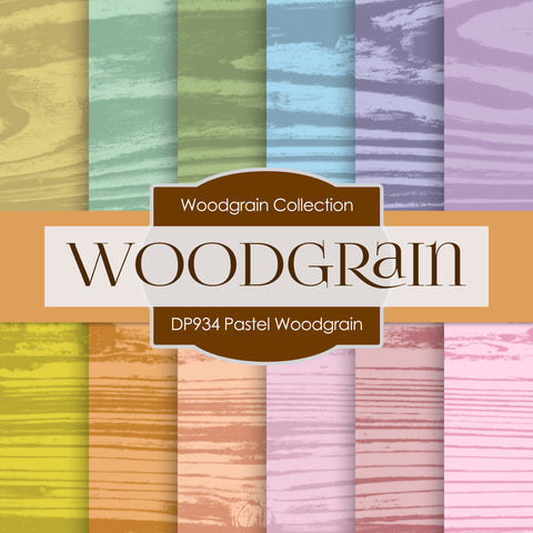 Pastel Woodgrain Digital Paper DP934 - Digital Paper Shop - 1