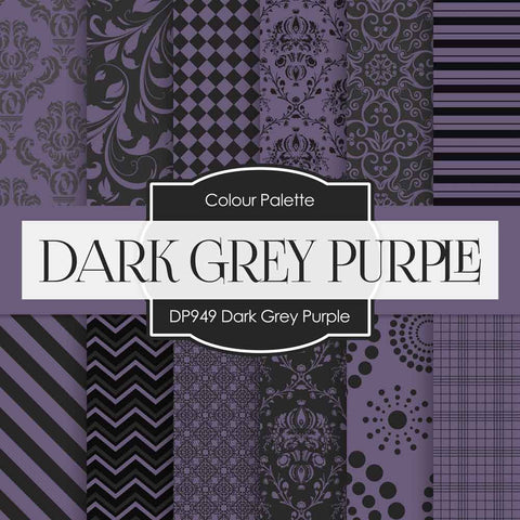 Dark Grey Purple Digital Paper DP949 - Digital Paper Shop