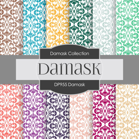 Damask Digital Paper DP955 - Digital Paper Shop - 1