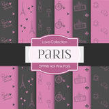 Hot Pink Paris Digital Paper DP998 - Digital Paper Shop