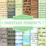 Christian Phrases 7 Digital Paper DW006 - Digital Paper Shop