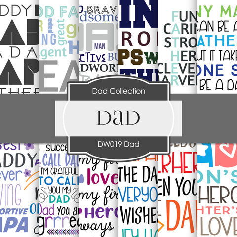 Dad Digital Paper DW019 - Digital Paper Shop