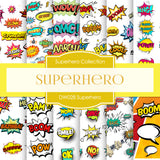 Superhero Digital Paper DW028 - Digital Paper Shop