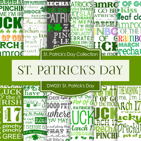 St. Patrick's Day Digital Paper DW031 - Digital Paper Shop