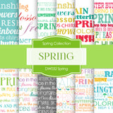 Spring Digital Paper DW032 - Digital Paper Shop