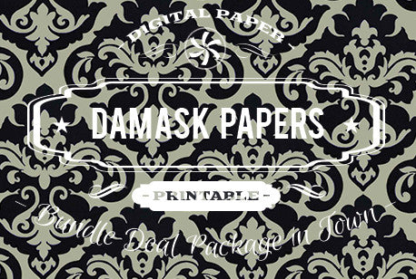 Digital Papers - Damask Papers Bundle Deal - Digital Paper Shop