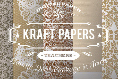 Digital Papers - Kraft Papers Bundle Deal - Digital Paper Shop