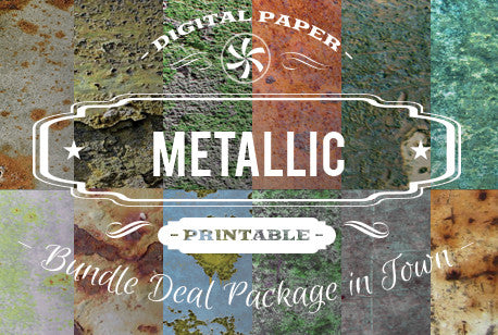 Digital Papers - Metallic Papers Bundle Deal - Digital Paper Shop