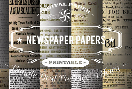 Digital Papers - Newsprints Papers Bundle Deal - Digital Paper Shop