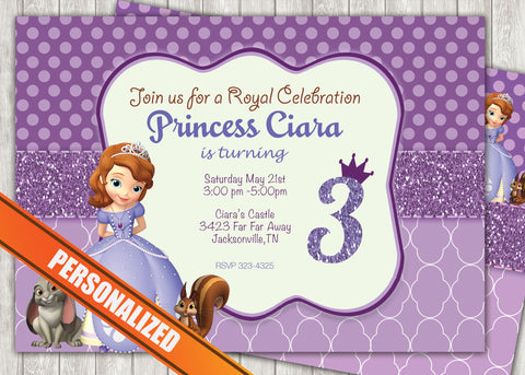 Princess Sofia Greeting Card PC038 - Digital Paper Shop