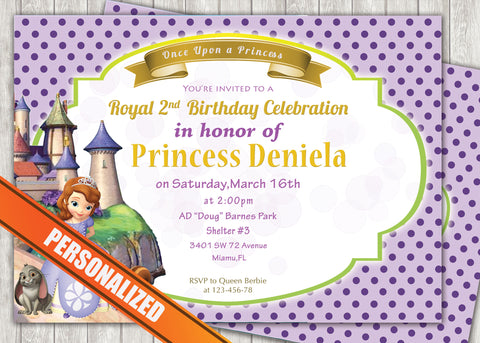 Princess Sofia Greeting Card PC041 - Digital Paper Shop