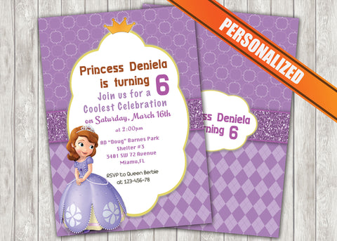 Princess Sofia Greeting Card PC042 - Digital Paper Shop