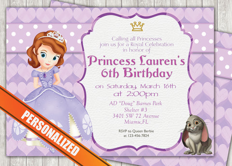 Princess Sofia Greeting Card PC043 - Digital Paper Shop