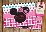 Minnie Mouse Greeting Card PC070 - Digital Paper Shop