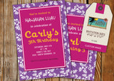 Luau Party Greeting Card PC088 - Digital Paper Shop