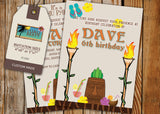 Luau Party Greeting Card PC089 - Digital Paper Shop