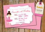 Ballerina Greeting Card PC101 - Digital Paper Shop