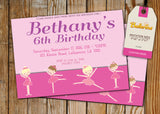 Ballerina Greeting Card PC104 - Digital Paper Shop