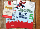Spiderman Greeting Card PC139 - Digital Paper Shop