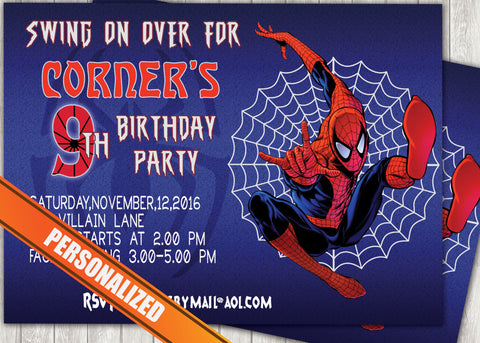 Spiderman Greeting Card PC141 - Digital Paper Shop