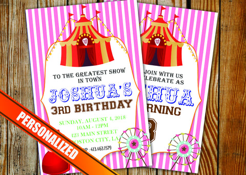 Carnival Greeting Card PC175 - Digital Paper Shop