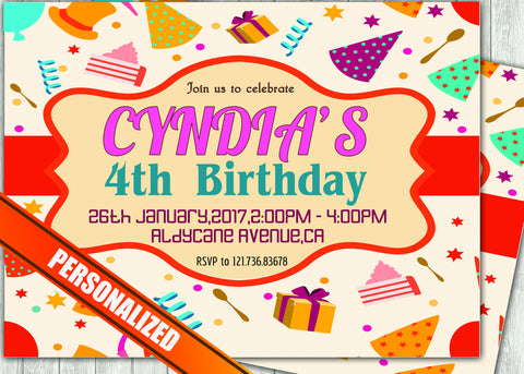 Birthday Greeting Card PC183 - Digital Paper Shop