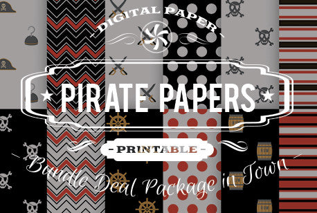 Digital Papers - Pirate Papers Bundle Deal - Digital Paper Shop