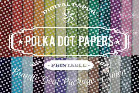 Digital Papers - Polka Dots Bundle Deal - Digital Paper Shop
