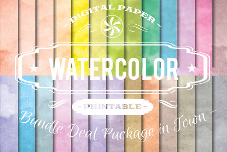 Digital Papers - Watercolor Papers Bundle Deal - Digital Paper Shop